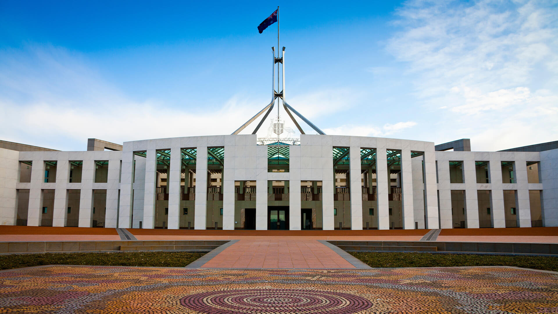 Exterior of the Australian Parliament House in Canberra